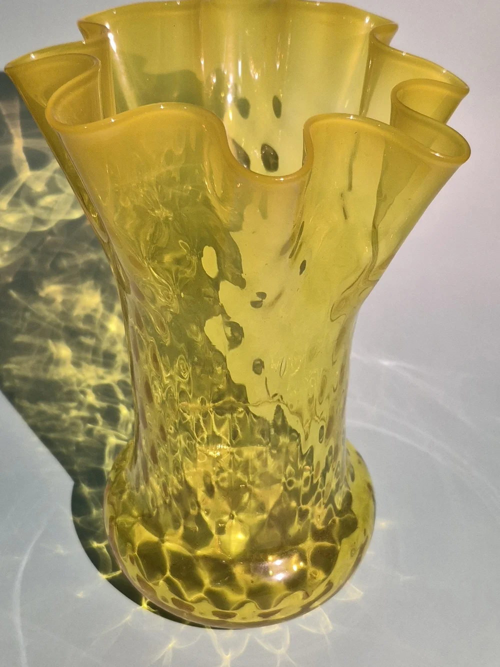 Murano Textured Glass Vase - Decorative Home Accent